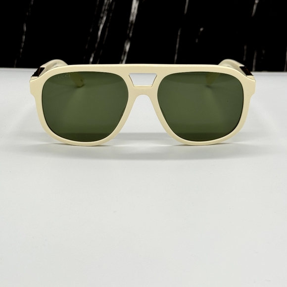 NEW GG1188S 005 GUCCI UNISEX AVIATOR WHITE SUNGLASSES GUCCI UNISEX EYEWEAR - Picture 5 of 14